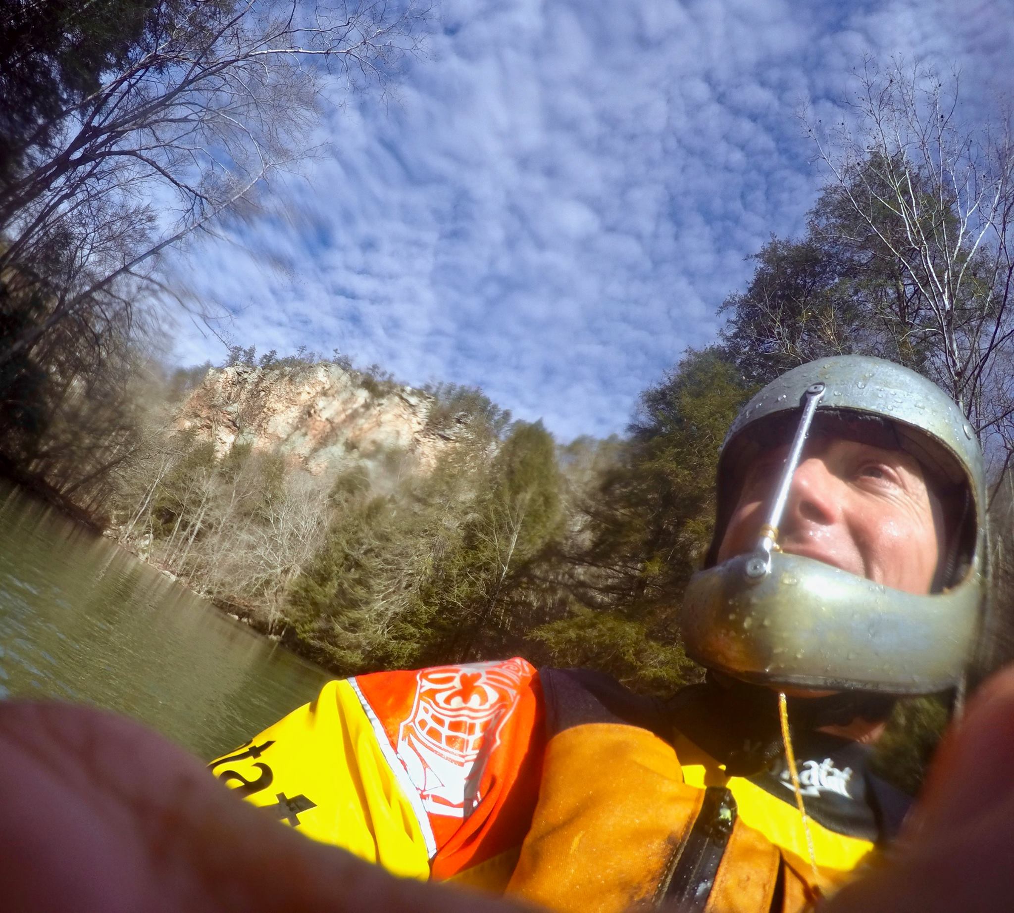 Whitewater Kayaking with Bike Helmet, Ski Jacket and Short -- Oh My! -  YouTube